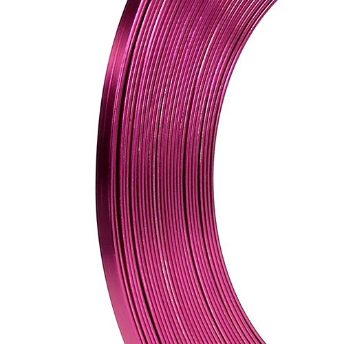 Article Fil plat aluminium rose 5mm 10m