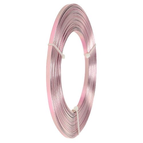 Article Fil plat aluminium rose 5mm 10m