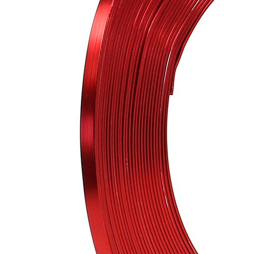 Fil Plat Aluminium Rouge 5mm 10m