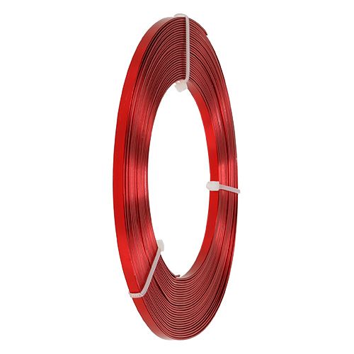 Fil Plat Aluminium Rouge 5mm 10m
