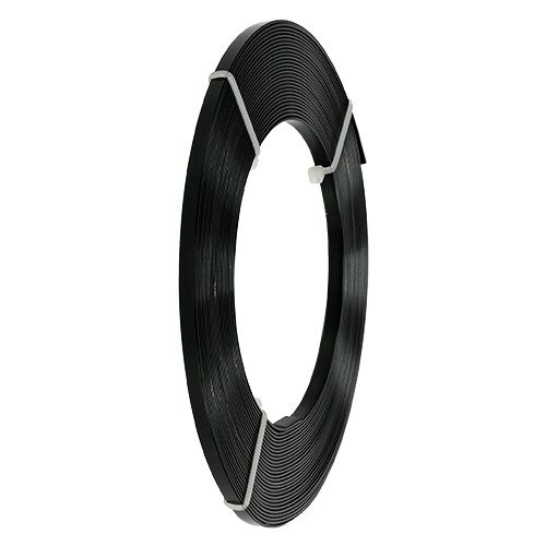 Fil plat aluminium noir 5mm 10m