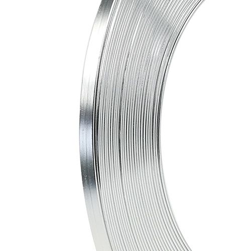 Floristik24 Fil Plat Aluminium Argent 5mm x1mm 10m