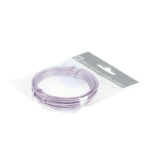 Article Fil d'aluminium 2mm violet clair 3m