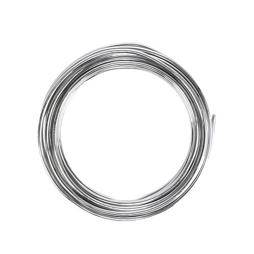 Floristik24 Fil aluminium 2mm argent 3m