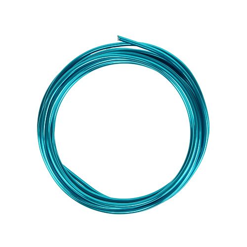 Article Fil aluminium 2mm turquoise 3m