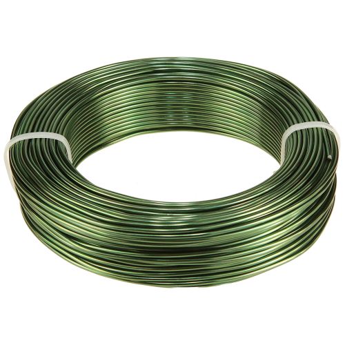 Floristik24 Fil aluminium vert Ø2mm fil craft vert foncé 500g 60m