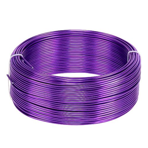 Floristik24 Fil d'aluminium Violet Ø2mm 500g (60m)