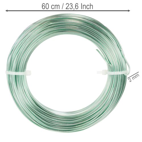 Fil d'aluminium décoratif de 2 mm, fil pour loisirs créatifs, 60 m, 500 g | Floristik24.be