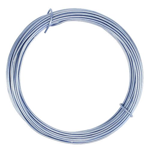 Floristik24 Fil aluminium bleu pastel Ø2mm 12m