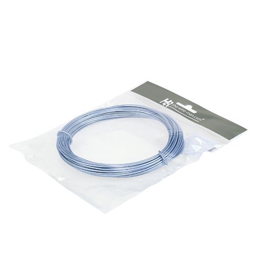 Floristik24 Fil aluminium bleu pastel Ø2mm 12m