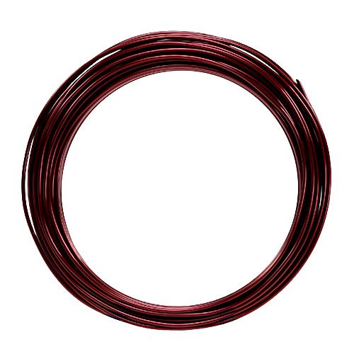 Floristik24 Fil d&#39;aluminium 2mm 100g Bordeaux