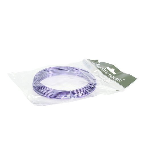 Article Fil d&#39;aluminium 2mm 100g lavande