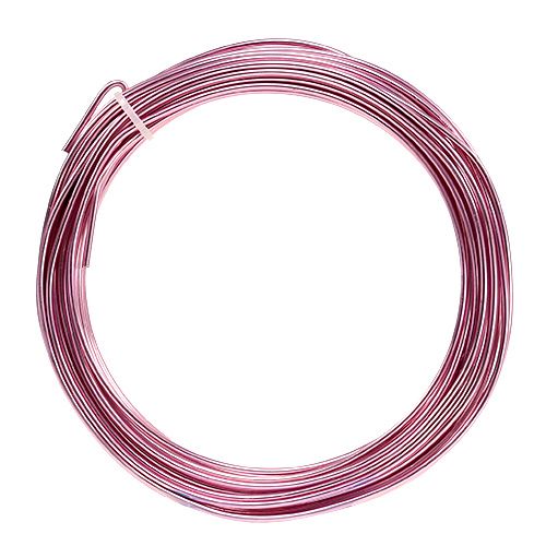 Floristik24 Fil d&#39;aluminium 2mm 100g rose