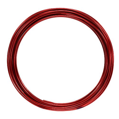 Floristik24 Fil aluminium 2mm 100g rouge