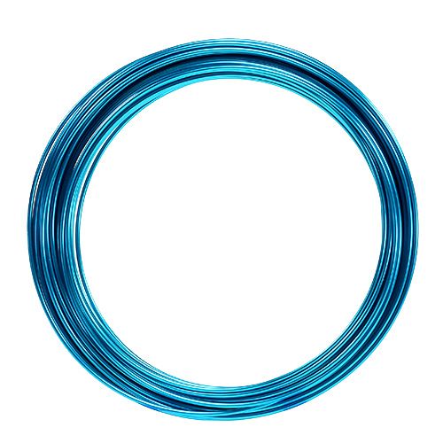 Floristik24 Fil d&#39;aluminium 2mm 100g turquoise