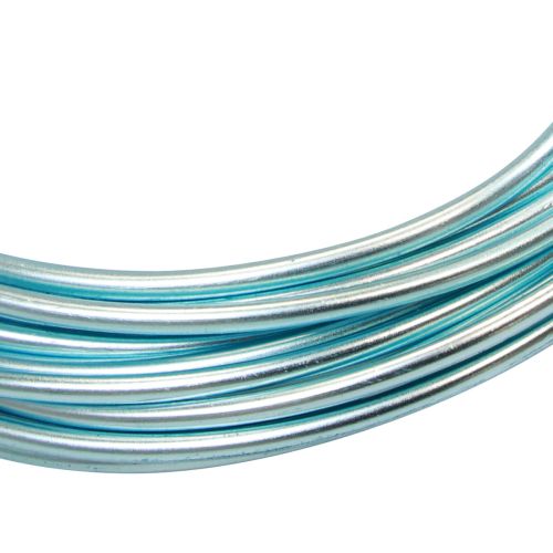 Article Fil d'aluminium 2mm fil d'aluminium fil de bijoux bleu clair 3m