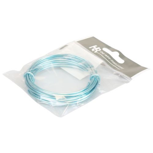 Article Fil d&#39;aluminium 2mm fil d&#39;aluminium fil de bijoux bleu clair 3m
