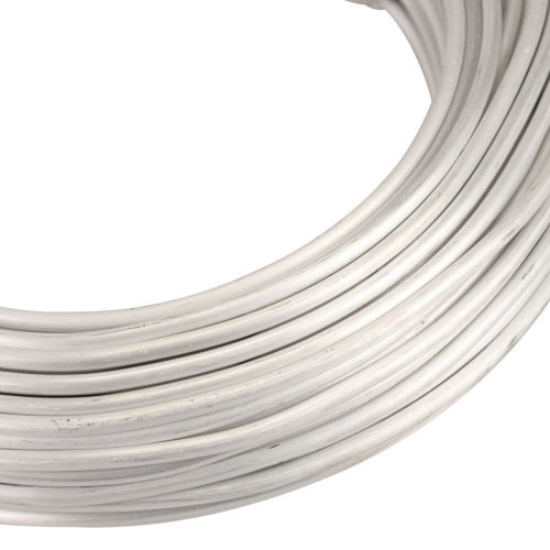Floristik24 Fil d'aluminium fil d'aluminium 3mm fil de bijoux blanc-argent mat 500g