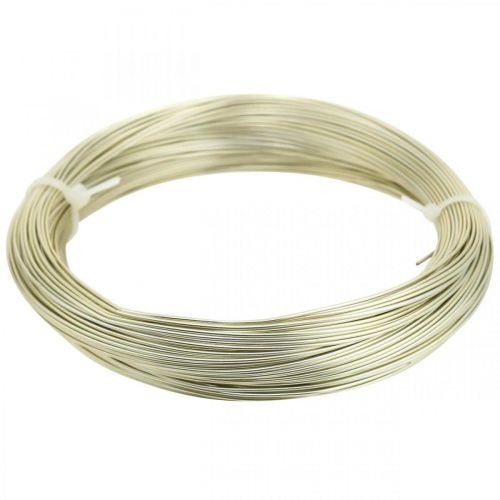 Floristik24 Fil aluminium Ø1mm fil bijoux champagne rond 120g