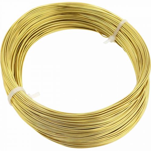 Article Fil d'aluminium Ø1mm fil de décoration doré rond 120g