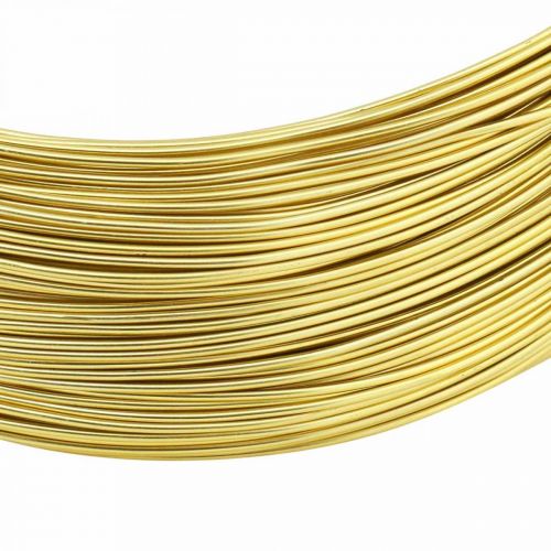 Article Fil d'aluminium Ø1mm fil de décoration doré rond 120g