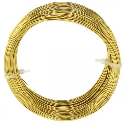 Article Fil d&#39;aluminium Ø1mm fil de décoration doré rond 120g
