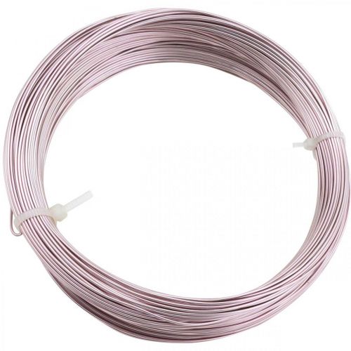 Article Fil d&#39;aluminium Ø1mm rose fil décoratif rond 120g