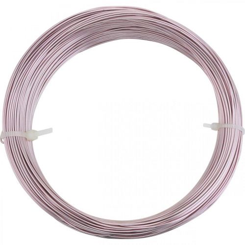 Article Fil d&#39;aluminium Ø1mm rose fil décoratif rond 120g