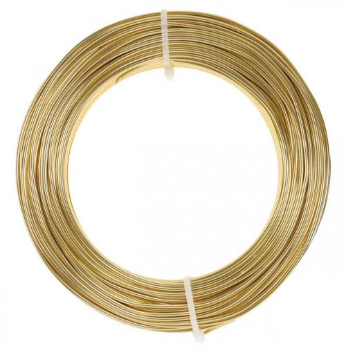 Article Fil alu doré Ø2mm fil déco fil artisanal rond 500g 60m