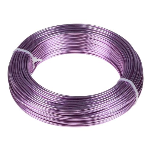 Article Fil aluminium violet Ø2mm fil bijoux lavande rond 500g 60m