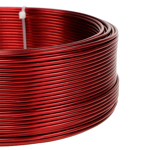 Floristik24 Fil aluminium rouge Ø2mm 500g (60m)
