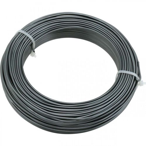 Article Fil aluminium Ø2mm fil déco anthracite rond 480g
