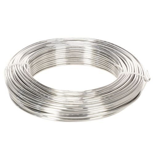 Fil d'aluminium argenté, 3 mm, fil pour loisirs créatifs, 1 kg
