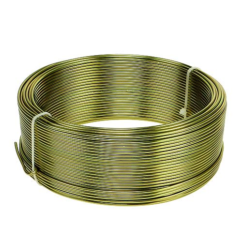 Floristik24 Fil aluminium Ø2mm vert olive 500g (60m)