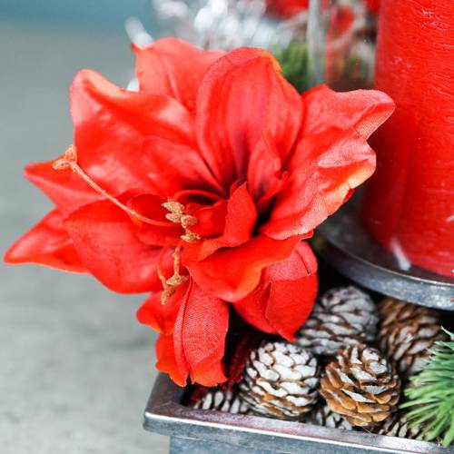 Article Amaryllis artificiel grand rouge 96,5cm