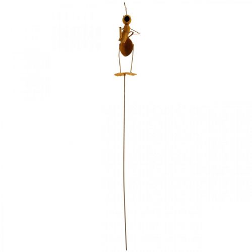 Floristik24 Bouchon décoratif fourmi, décoration de lit, fourmi avec arrosoir, patine du bouchon fleur