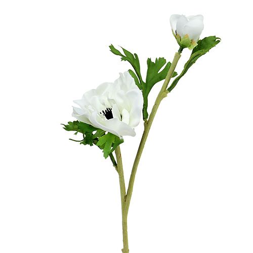 Floristik24 Anémone artificielle blanche 6pcs