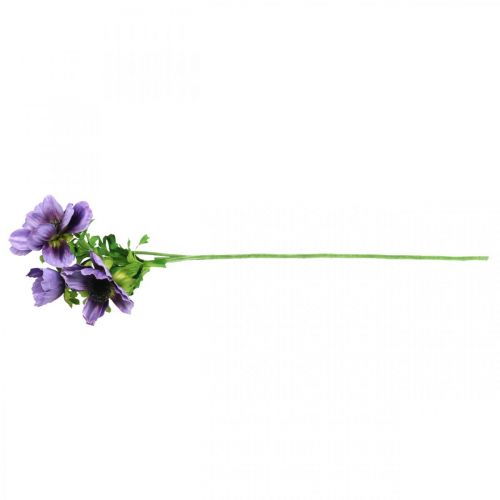 Floristik24 Anémone artificielle, fleur de soie, plante artificielle à fleurs violet L55cm