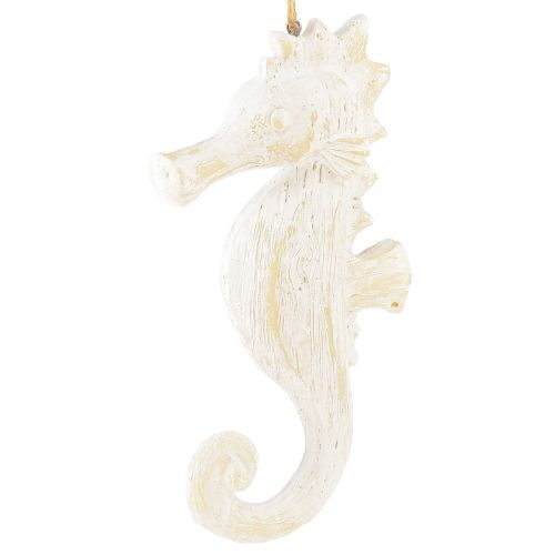 Floristik24 Pendentif décoration hippocampe blanc, décoration maritime H23cm