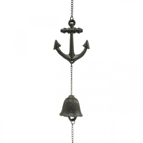 Floristik24 Cintre cloche d&#39;ancre, carillon éolien décor maritime, fonte L47.5cm