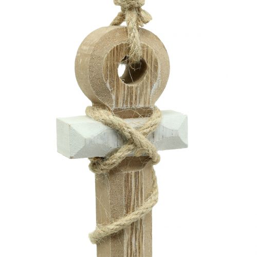 Floristik24 Ancre en bois naturel 20cm x 14cm