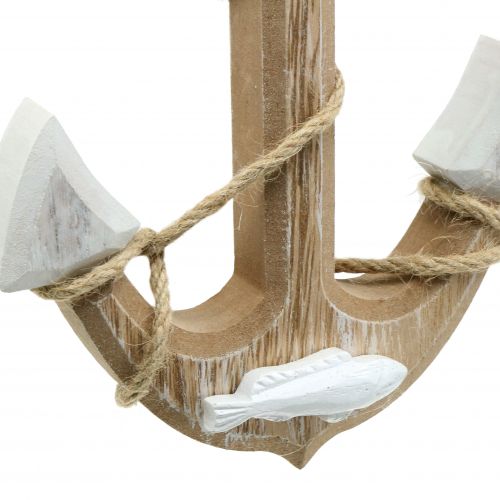 Floristik24 Ancre en bois naturel 20cm x 14cm