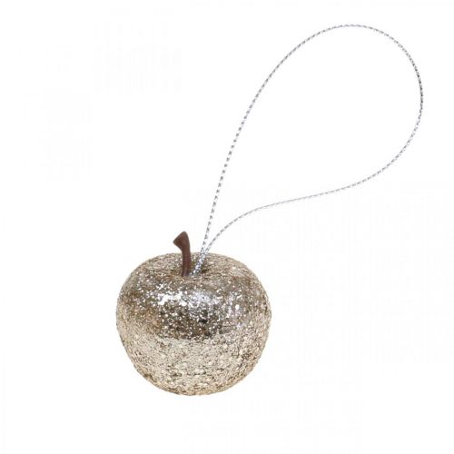 Floristik24 Décorations décoratives pour sapin champagne mini pommes pailletées Ø3,5cm 24 pcs