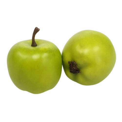Floristik24 Mini pommes décoratives vert jaune artificielles H4,3cm Ø3,6cm 24 pcs
