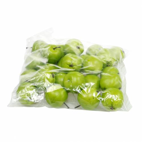 Article Fruit décoratif mini pomme artificielle vert 4,5cm 24 pcs