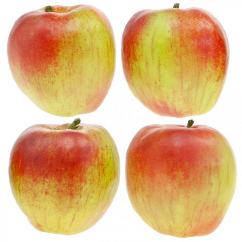 Floristik24 Pomme artificielle, fruit décoratif Ø8cm 4pcs