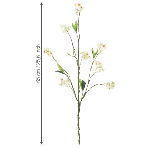 Article Branche de pommier en fleurs, branche de fleur artificielle, blanche, 65 cm, 1 pièce