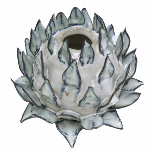 Article Vase décoratif art choc céramique bleu, blanc Ø9.5cm H9cm