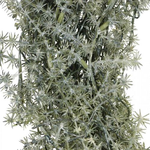 Article Couronne décorative de mélèze, couronne d'aiguilles artificielles enneigée blanc gris Ø32cm