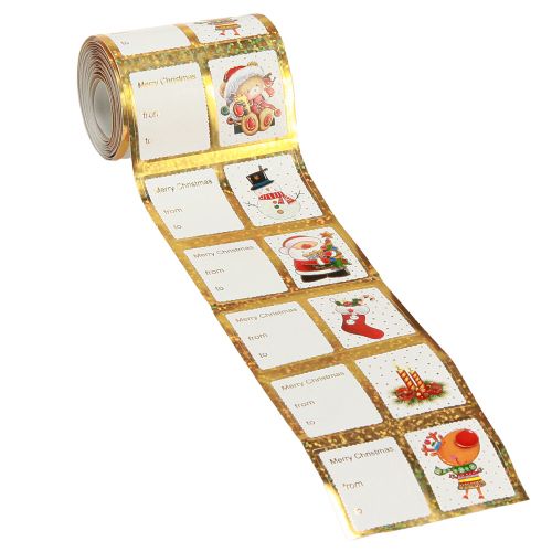 Floristik24 Autocollants Étiquettes autocollantes pour cadeaux de Noël 5,5 cm 60 pièces